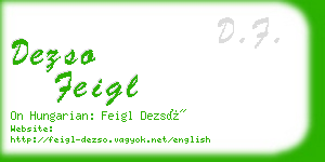 dezso feigl business card